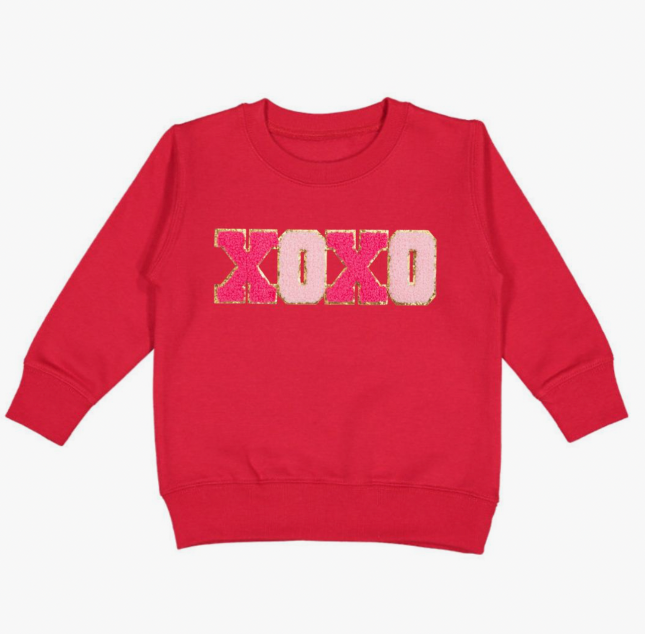 XOXO Patch Valentine's Day Sweatshirt -Kid's Valentine's Day