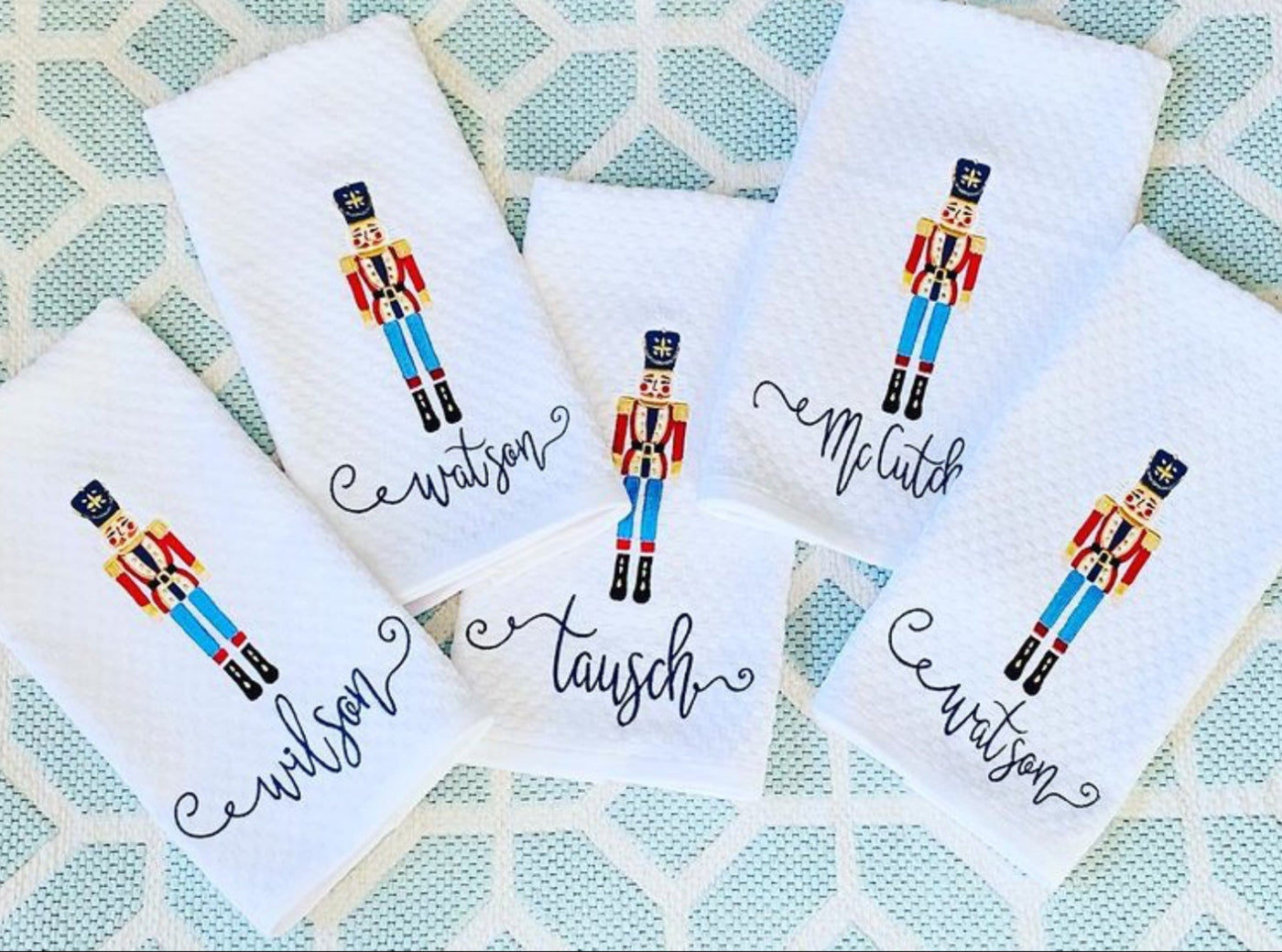 Waffle Weave Nutcracker Kitchen Towel