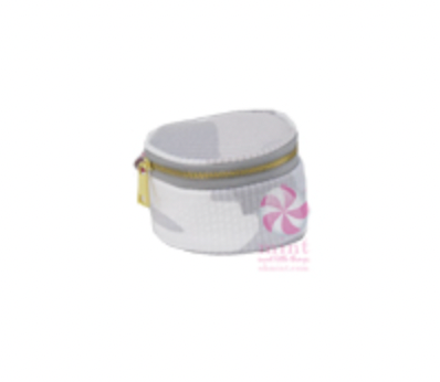 Seersucker Round Jewelry Bag