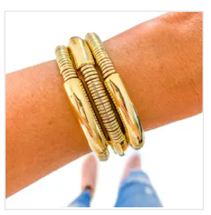 Acrylic Bamboo & Heishi Bracelets