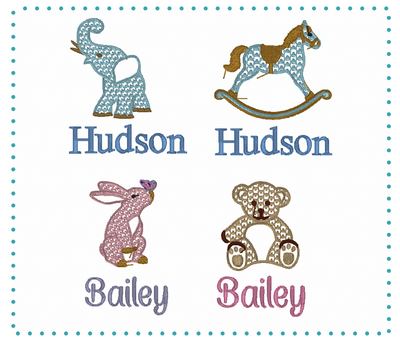 Embroidered Hemstitch Baby Pillow