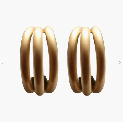 Gold Triple Hoop Earrings