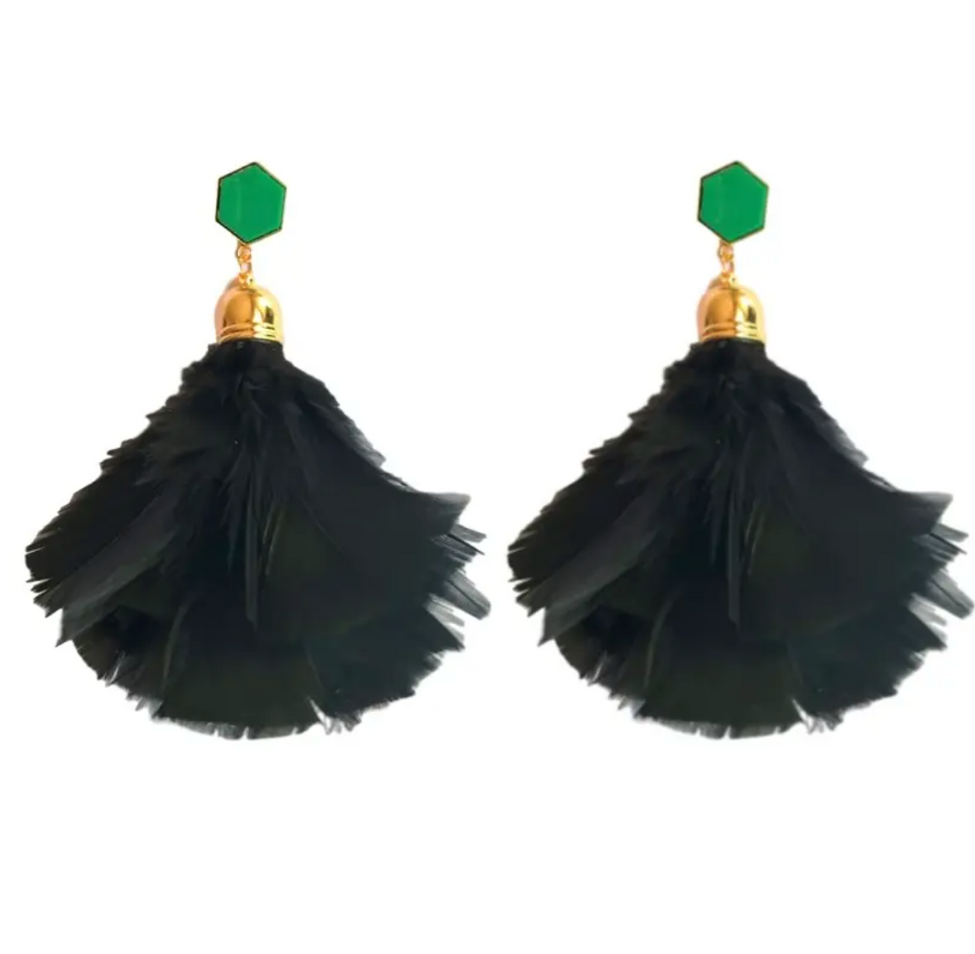 Black Feather Tassels