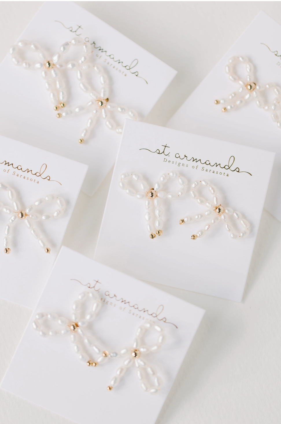 Pearl Bow Earrings
