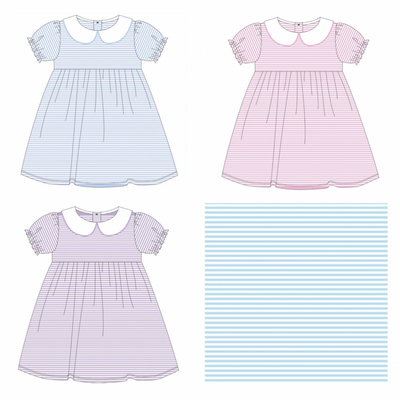 Knit Stripe Peter Pan Collar Dress