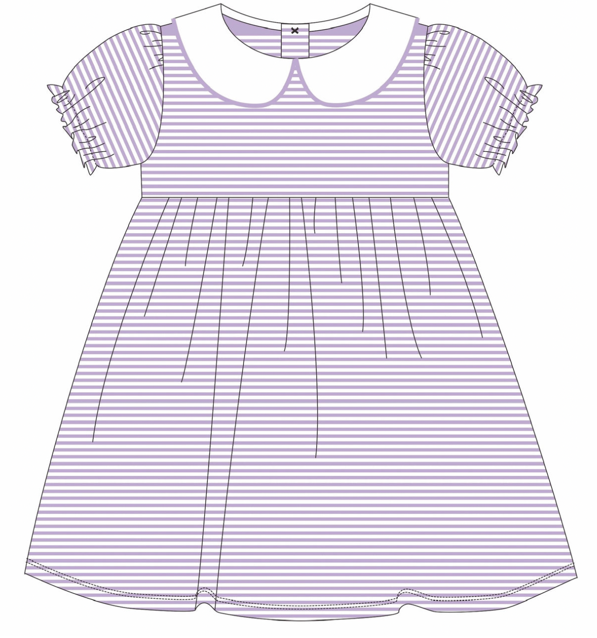 Knit Stripe Peter Pan Collar Dress