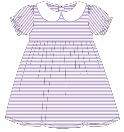 Knit Stripe Peter Pan Collar Dress