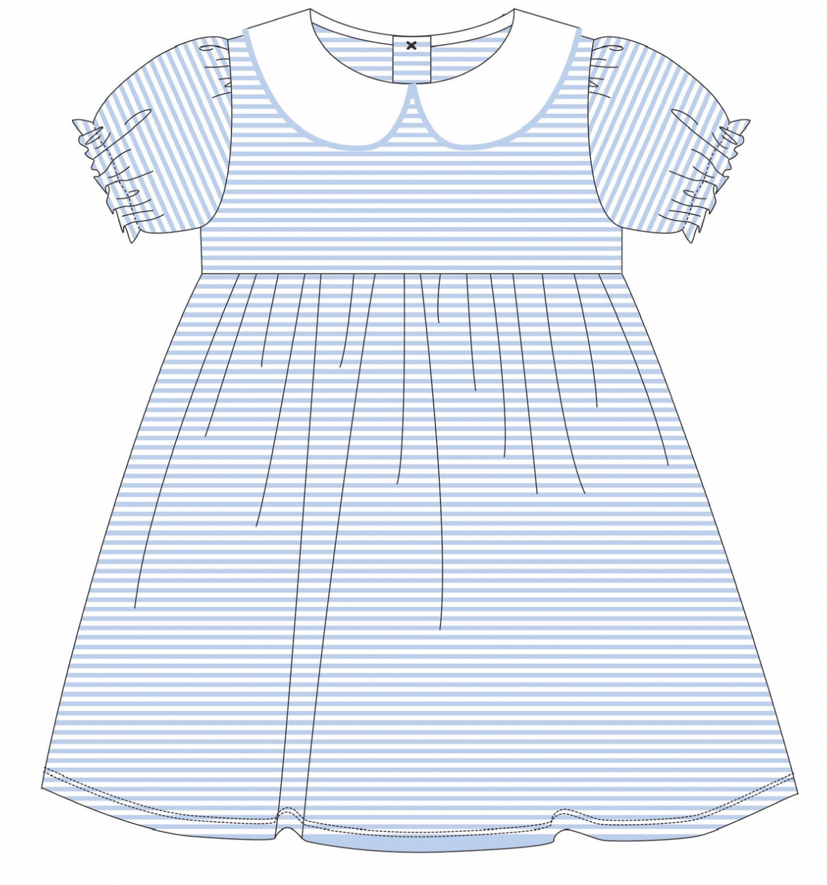 Knit Stripe Peter Pan Collar Dress