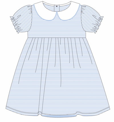 Knit Stripe Peter Pan Collar Dress