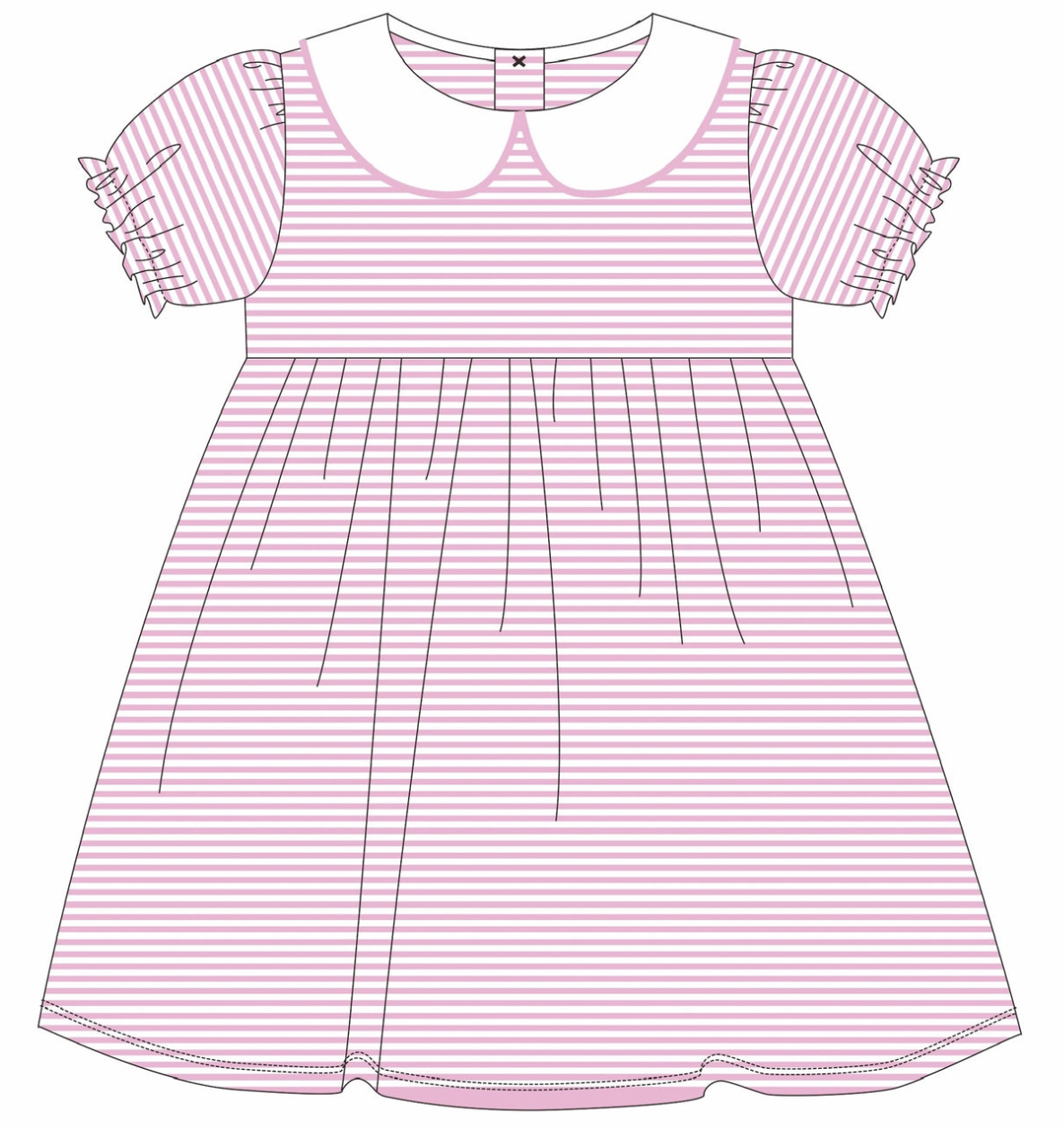 Knit Stripe Peter Pan Collar Dress