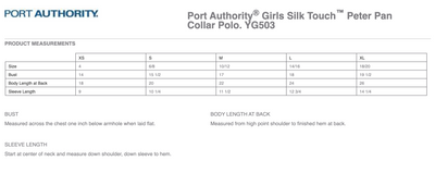 Girls Peter Pan Collar Uniform Polos