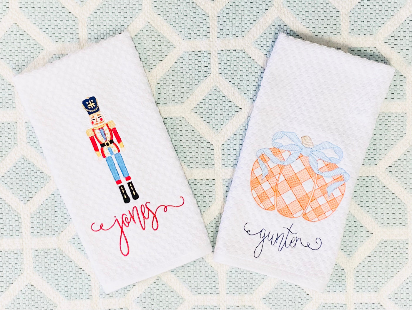 Kitchen Towels - Nutcracker and Pumpkin Set
