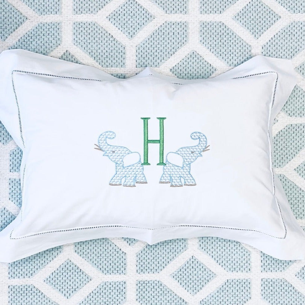 Embroidered Hemstitch Baby Pillow