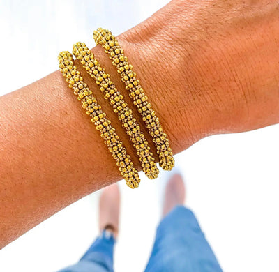 Acrylic Bamboo & Heishi Bracelets
