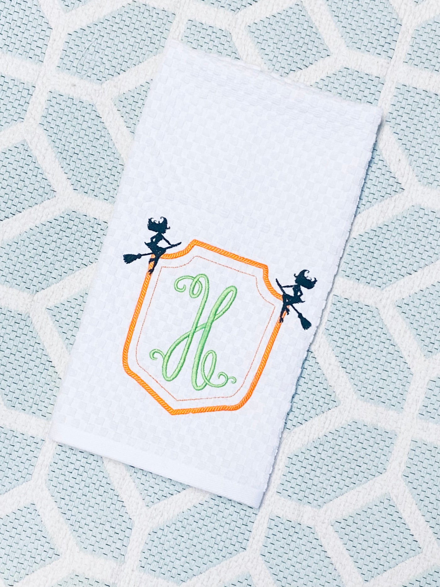 Halloween Waffle Weave Kitchen Towel